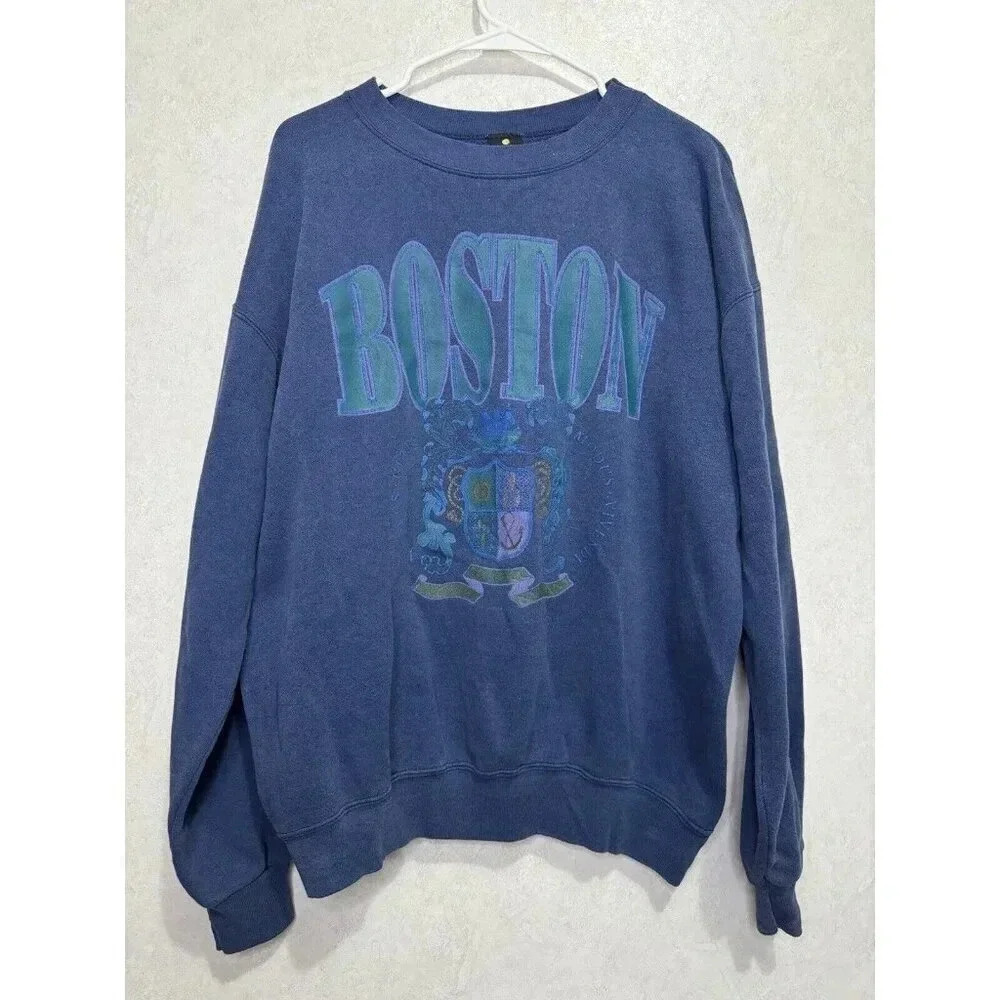 H.L. MILLER VINTGE BOSTON Bostoniensis MCMXC Alumni 1990 Crew Sweatshirt XL USA - Picture 2 of 7